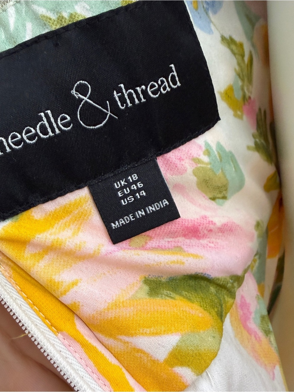 Needle & Thread Pastel Floral Tiered Ruffle Maxi Dress - Size 14 - Picture 10 of 13